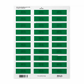 Étiquette Arc-en-ciel Vert (Feuille entière)