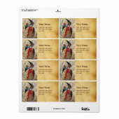 ÉTIQUETTE ARCHANGEL RAPHAEL ET PARCHEMENT DE POISSON (Feuille entière)