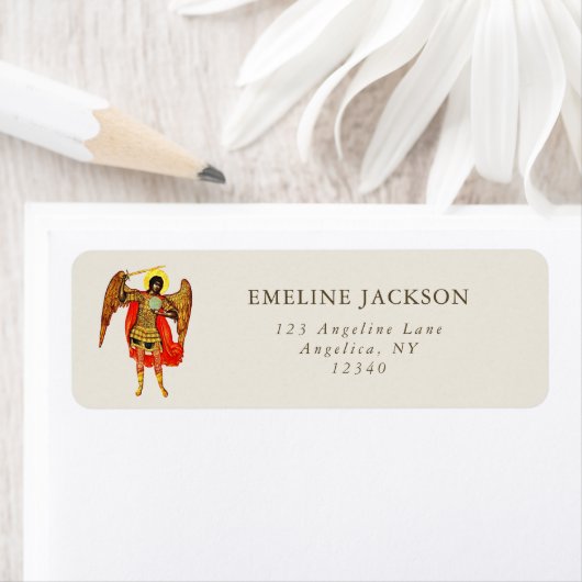 Étiquette Archangel St Michael Art Gardien Angel (En situation)