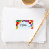 Étiquette Arche à ballons colorés (En situation)