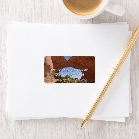 Étiquette Arche brisée du parc national Arches (En situation)