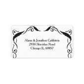 Étiquette Arche de wirl simple élégant (Devant)