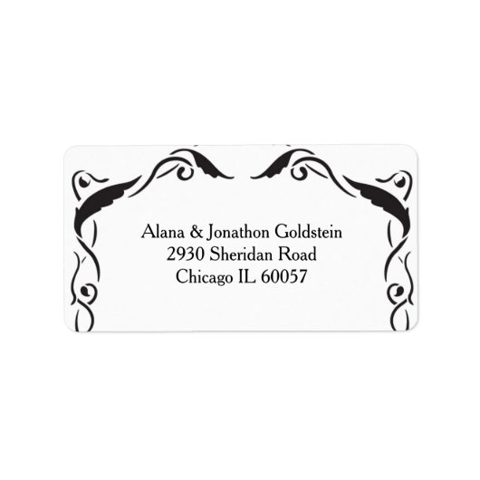 Étiquette Arche de wirl simple élégant (Devant)