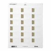 Étiquette Architecture vintage, les 5 Ordres Architecturaux (Feuille entière)