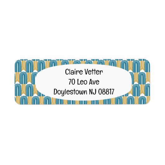 Étiquette Arcs Art déco (Devant)