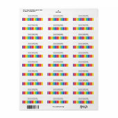 Étiquette Arcs-en-ciel (Feuille entière)