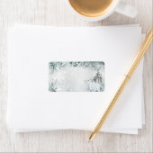 Étiquette Arctic Fox Snowy Winter Woodland Adresse postale (En situation)