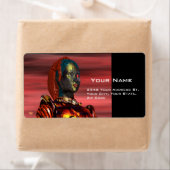Étiquette ARES Cyborg Hyperion World, Science-Fiction, Sci_F (En situation)