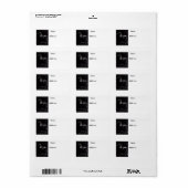 Étiquette Argent foncé (Feuille entière)