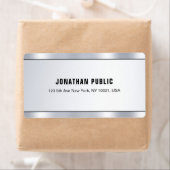 Étiquette Argent tendance moderne look Sophisticated Livrais (En situation)