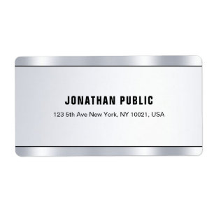 Étiquette Argent tendance moderne look Sophisticated Livrais