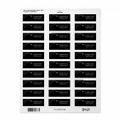 Étiquette Argent Tir Stars Adresse de retour (Feuille entière)