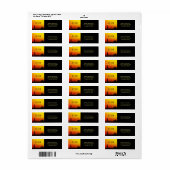 Étiquette Arizona Desert Sunset Jaune Rouge Orange Cactus (Feuille entière)