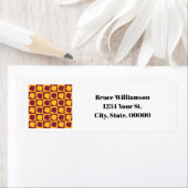 Étiquette Arizona Maroon Gold Personalize Return Address (En situation)