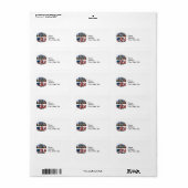 Étiquette Arizona Picture et USA Flag Text (Feuille entière)