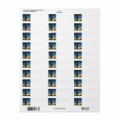 Étiquette Arizona Saguaro Cactus Sunset sud-ouest (Feuille entière)