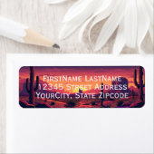 Étiquette Arizona Utah Sud-Ouest Désert Saguaro Cactus (En situation)