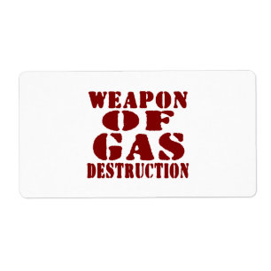 Étiquette Arme De Destruction Du Gaz