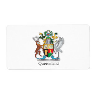 Étiquette Armoiries du Queensland
