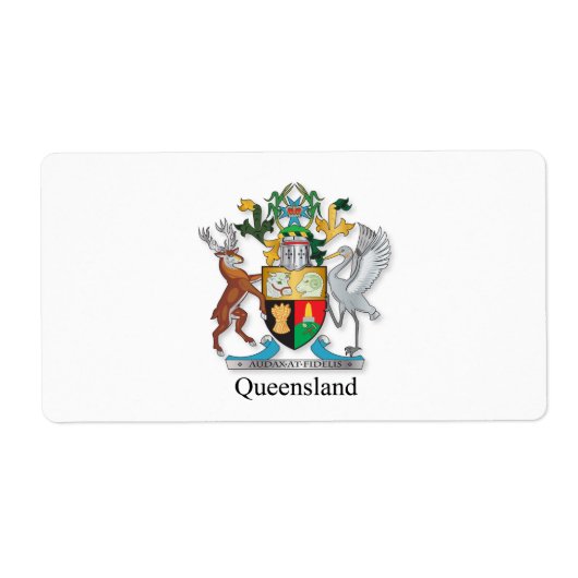 Étiquette Armoiries du Queensland (Devant)