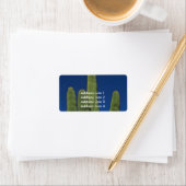 Étiquette Armoiries D'Un Saguaro (En situation)