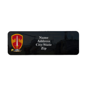 Étiquette Army MACV Vietnam nom de l'adresse de retour de gu