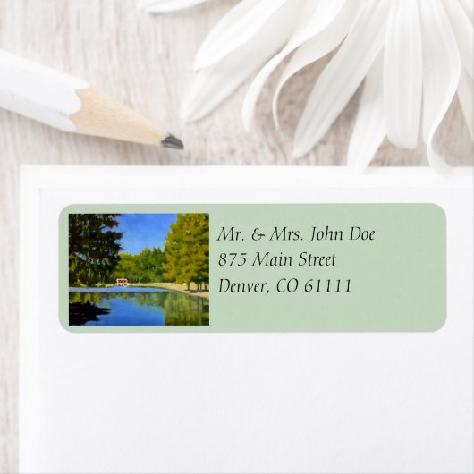 Étiquette Arrêter l'écriture manuscrite votre adresse de ret (En situation)