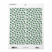 Étiquette arrière - plan à feuilles spirales (Feuille entière)