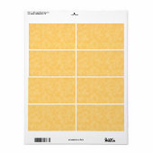 Étiquette Arrière - plan à motif jaune. (Feuille entière)