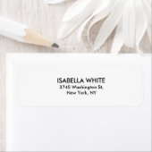 Étiquette Arrière - plan blanc chic tendance simple sobre él (En situation)