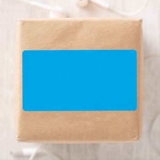 Étiquette Arrière - plan bleu cyan solide (En situation)