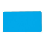 Étiquette Arrière - plan bleu cyan solide (Devant)