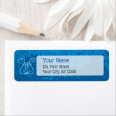 Étiquette Arrière - plan Blue Lyre (En situation)