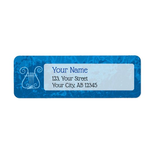 Étiquette Arrière - plan Blue Lyre (Devant)