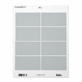 Étiquette Arrière - plan couleur gris glacier (Feuille entière)