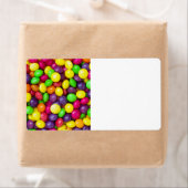 Étiquette Arrière - plan de bonbons colorés (En situation)
