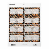 Étiquette Arrière - plan de fèves de café (Feuille entière)