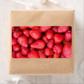 Étiquette Arrière - plan de fraises (En situation)