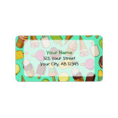 Étiquette Arrière - plan de glace (Devant)