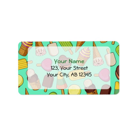 Étiquette Arrière - plan de glace (Devant)