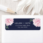 Étiquette Arrière - plan de la marine de Pink Peony | MARIAG (En situation)