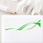 Étiquette Arrière - plan de lignes de swoosh Abstraites (En situation)