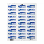 Étiquette Arrière - plan de nuages blancs Ciel bleu - Custom (Feuille entière)