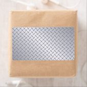 Étiquette Arrière - plan de plaque diamant en acier brillant (En situation)