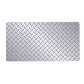 Étiquette Arrière - plan de plaque diamant en acier brillant (Devant)