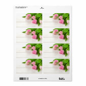 Étiquette Arrière - plan de printemps avec fleurs de tulipes (Feuille entière)