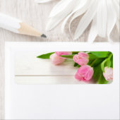 Étiquette Arrière - plan de printemps avec fleurs de tulipes (En situation)