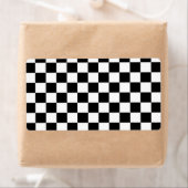 Étiquette Arrière - plan de tableau de bord noir et blanc (En situation)