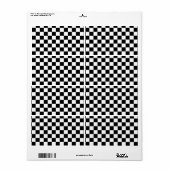 Étiquette Arrière - plan de tableau de bord noir et blanc (Feuille entière)