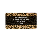 Étiquette Arrière - plan Empreinte de léopard (Devant)